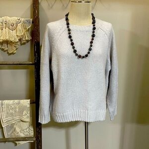 OLD NAVY White Knit Soft Sweater Sz L Excellent PreLoved Condition